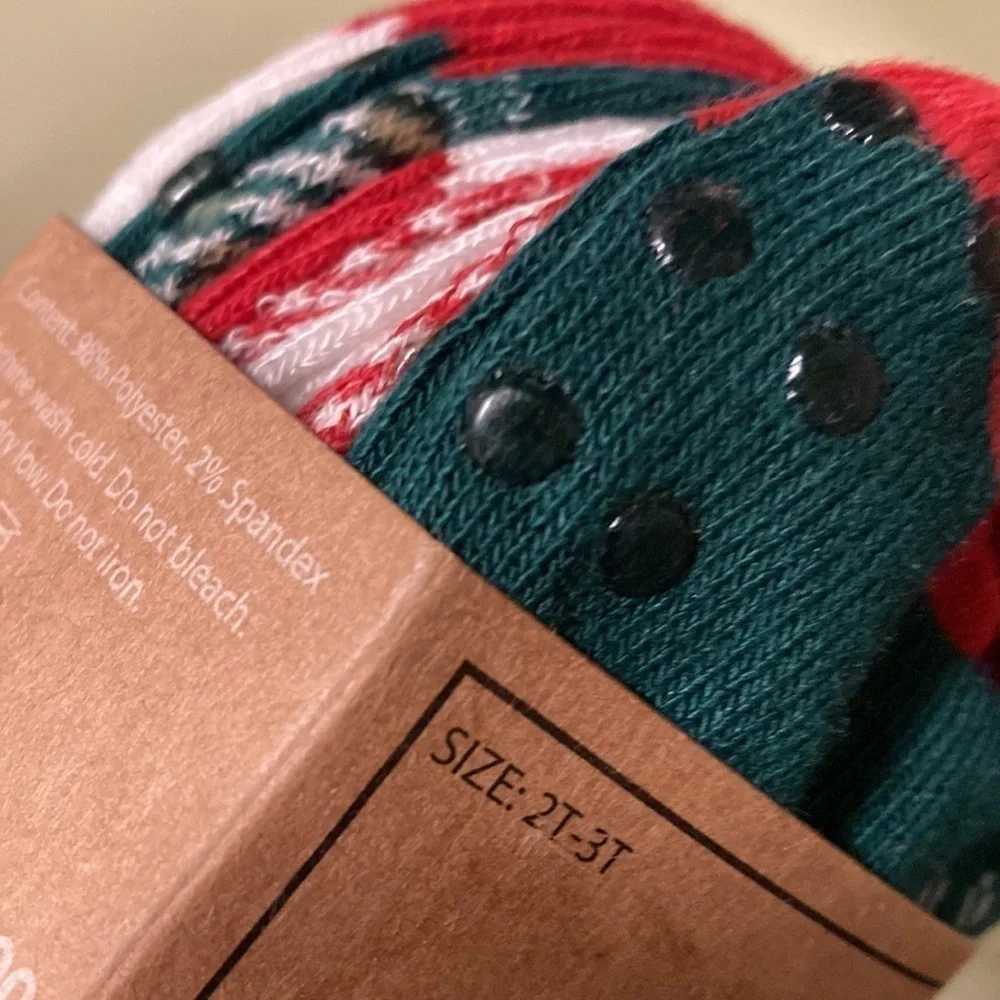 NEW! Rae Dunn 2T-3T TEN PACK Buffalo Check CHRISTMAS ANKLE SOCKS